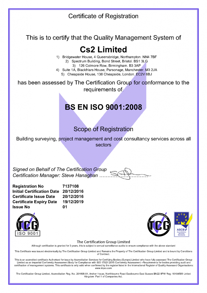 ISO 9001.2008 - Cs2 Limited