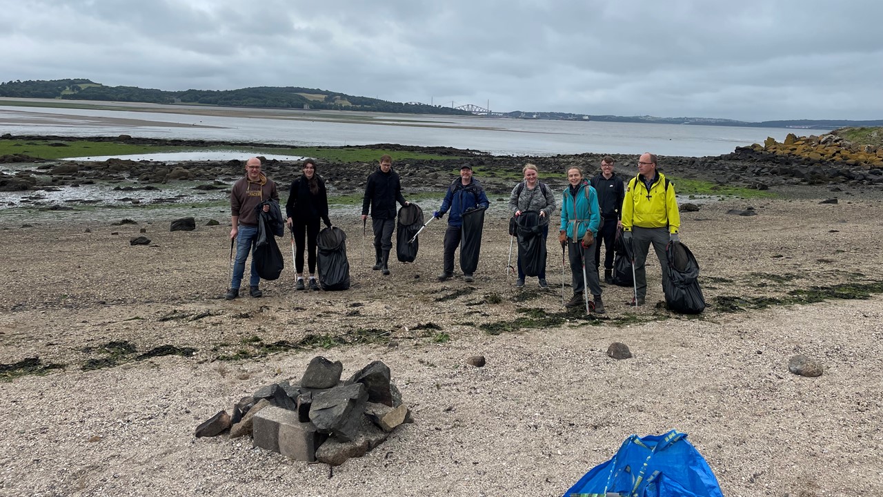 CS2 Edinburgh Litter Pick at Cramond Beach CS2 Chartered Surveyors